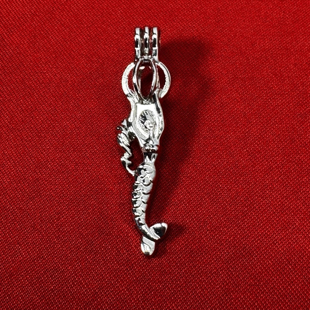 Silver Tone Mermaid Essential Oil Diffuser Pendant